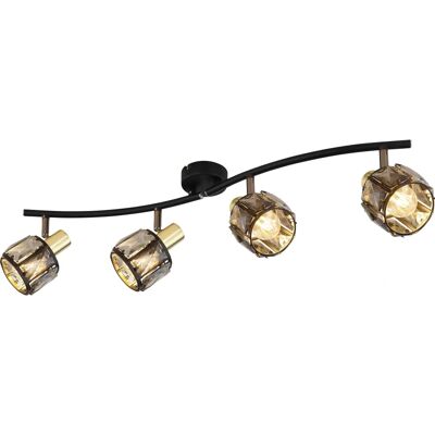 Globo Lighting Indiana Deckenlampe - 4 E14 Fassungen - Schwarz & Gold Globo Lighting Indiana Deckenlampe - 4 E14 Fassungen - Schwarz & Gold