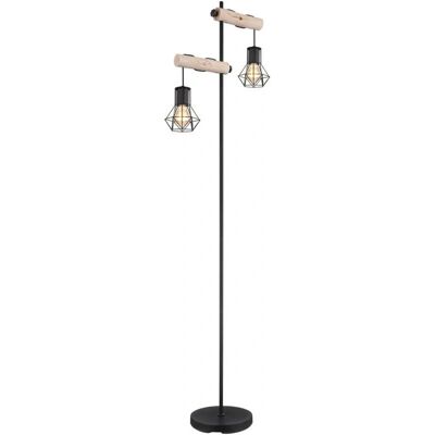 Globo Priska Stehlampe - Retro Stil - Schwarz - Metall Globo Priska Stehlampe - Retro Stil - Schwarz - Metall