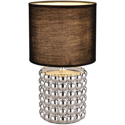 Lampa stołowa GLOBO Valentino - Ceramika, Tekstylia, Czarna - E14 Lampa stołowa GLOBO Valentino - Ceramika, Tekstylia, Czarna - E14