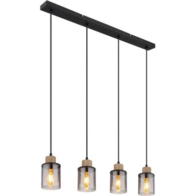 Globo Lighting Pendelleuchte - 15707-4H - Schwarz - 120cm H Globo Lighting Pendelleuchte - 15707-4H - Schwarz - 120cm H