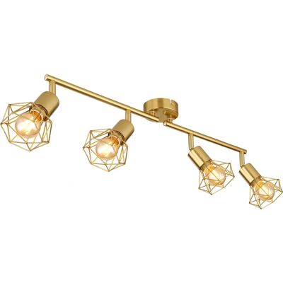 GLOBO Model 54802GB-4 Gold Adjustable E14 Lighting Fixture GLOBO Model 54802GB-4 Gold Adjustable E14 Lighting Fixture