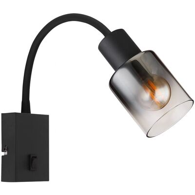 GLOBO Hubertus Wandleuchte - E14 Schalter - Matt Schwarz - Wandlampe GLOBO Hubertus Wandleuchte - E14 Schalter - Matt Schwarz - Wandlampe