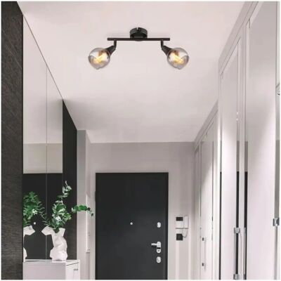 GLOBO lighting 57904-2 GLYPTAR Plafonnier Noir - Publicité GLOBO lighting 57904-2 GLYPTAR Plafonnier Noir - Publicité