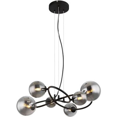 Sconto Schwarze Pendelleuchte - 62,2x120cm Moderne LED-Deckenlampe Sconto Schwarze Pendelleuchte - 62,2x120cm Moderne LED-Deckenlampe