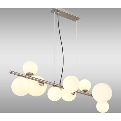 GLOBO lighting Riha Függőlámpa - Fém, opálüveg - 9xG9 LED - 87x34.5x120 cm GLOBO lighting Riha Függőlámpa - Fém, opálüveg - 9xG9 LED - 87x34.5x120 cm