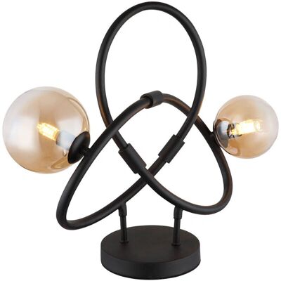 Globo 56141-2T - Schwarze Metall moderne Tischleuchte Globo 56141-2T - Schwarze Metall moderne Tischleuchte