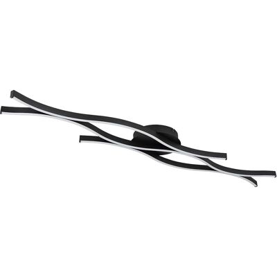 Globo Lighting Schwarze Deckenleuchte - 108x6x18 cm - Modern LED Leuchte Globo Lighting Schwarze Deckenleuchte - 108x6x18 cm - Modern LED Leuchte