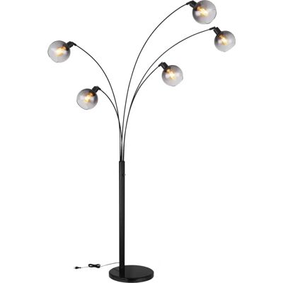 GLOBO LIGHTING SEYMOUR Stehlampe - 5 E27 Fassungen - Modernes Schwarz Design GLOBO LIGHTING SEYMOUR Stehlampe - 5 E27 Fassungen - Modernes Schwarz Design