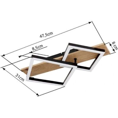 Globo Lighting Schwarze Deckenleuchte - 18W LED, 1050lm, 3000K - Deckenleuchte Globo Lighting Schwarze Deckenleuchte - 18W LED, 1050lm, 3000K - Deckenleuchte