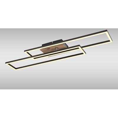 Globo Black LED Ceiling Light - Modern Rectangular Design Globo Black LED Ceiling Light - Modern Rectangular Design