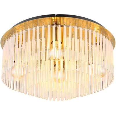 GLOBO 15698D1M GORLEY Ceiling Light - 5xE27, D500mm, Gold & White GLOBO 15698D1M GORLEY Ceiling Light - 5xE27, D500mm, Gold & White