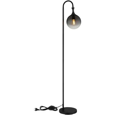 GLOBO Dalton Lampa stojąca - E27, 152cm, Czarny/Dym GLOBO Dalton Lampa stojąca - E27, 152cm, Czarny/Dym