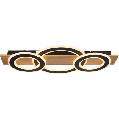 GLOBO Lighting JAYDEN Ceiling Light - Black, Wood-look, 50W GLOBO Lighting JAYDEN Ceiling Light - Black, Wood-look, 50W