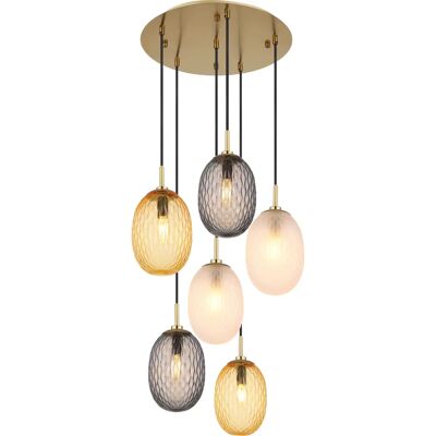 GLOBO Ceiling Light - Elegant 6-Pendant Modern Fixture GLOBO Ceiling Light - Elegant 6-Pendant Modern Fixture