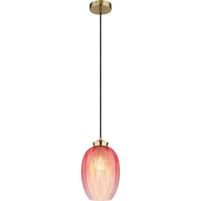 GLOBO 15898H2 Deckenleuchte - Elegantes Gold und Rote Mora Design GLOBO 15898H2 Deckenleuchte - Elegantes Gold und Rote Mora Design