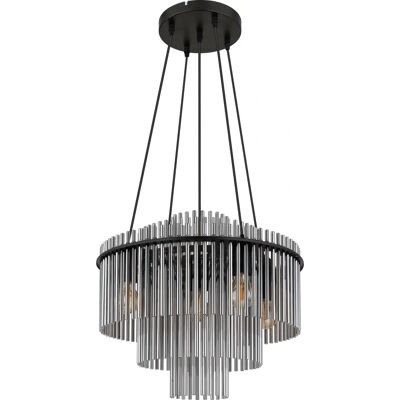 GLOBO LIGHTING Hängeleuchte GORLEY - 5-flammig, Schwarz, Ø 50cm, H 120cm - Innenraumbeleuchtung GLOBO LIGHTING Hängeleuchte GORLEY - 5-flammig, Schwarz, Ø 50cm, H 120cm - Innenraumbeleuchtung