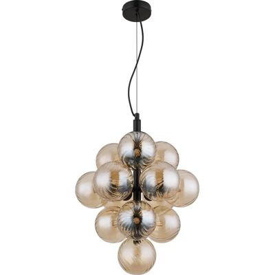 GLOBO LIGHTING Schwarze Hängeleuchte mit 13 Glaskugeln - Pendelleuchte GLOBO LIGHTING Schwarze Hängeleuchte mit 13 Glaskugeln - Pendelleuchte