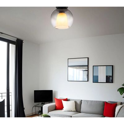 Globo Lighting Schwarze Deckenleuchte - 18x19 cm - Deckenlampe Globo Lighting Schwarze Deckenleuchte - 18x19 cm - Deckenlampe