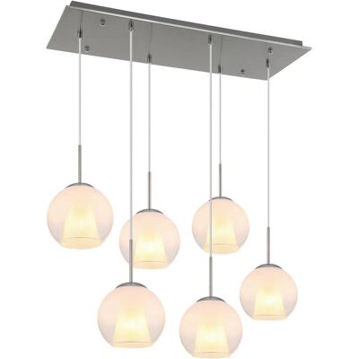 Globo Lighting Pendelleuchte - Höhe 120cm - Silber Globo Lighting Pendelleuchte - Höhe 120cm - Silber