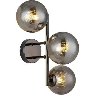 Globo Lighting CONOR Wandleuchte - 3-flammig, Ø 12cm, H 25cm, Schwarz Globo Lighting CONOR Wandleuchte - 3-flammig, Ø 12cm, H 25cm, Schwarz