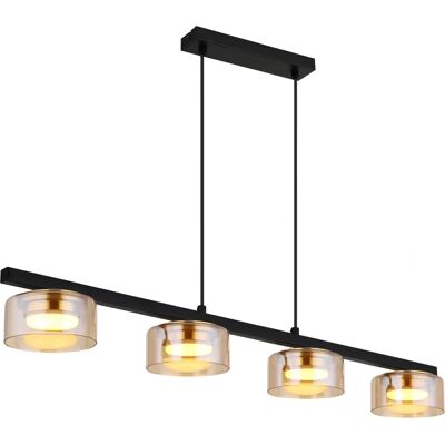 GLOBO 16055-4HG Iluminación de Techo - Lámpara con 4xGX53 6W, Negro Ámbar GLOBO 16055-4HG Iluminación de Techo - Lámpara con 4xGX53 6W, Negro Ámbar