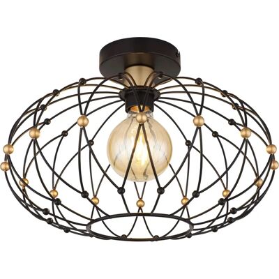 GLOBO 15966D Deckenleuchte - Vintage, Schwarz, Ø 40cm - Ceiling Light GLOBO 15966D Deckenleuchte - Vintage, Schwarz, Ø 40cm - Ceiling Light