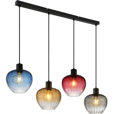 GLOBO 30140417 Ceiling Lighting - E27, Black, 4-Flame GLOBO 30140417 Ceiling Lighting - E27, Black, 4-Flame