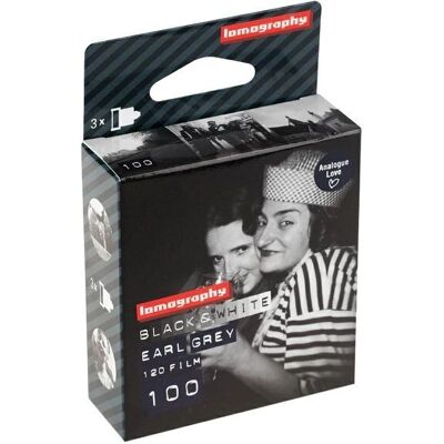 Lomography Earl Grey 120 ISO 100 Pack de 3 - Publicité Lomography Earl Grey 120 ISO 100 Pack de 3 - Publicité