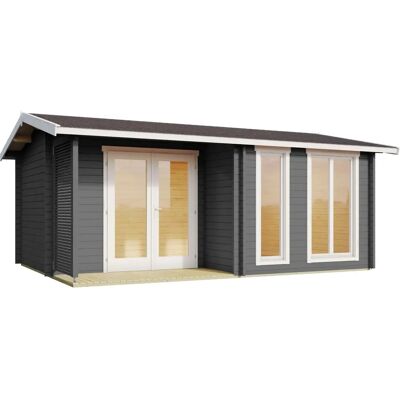 LASITA MAJA Brighton Gartenhaus - Satteldach, 520x370 cm, Carbongrau LASITA MAJA Brighton Gartenhaus - Satteldach, 520x370 cm, Carbongrau