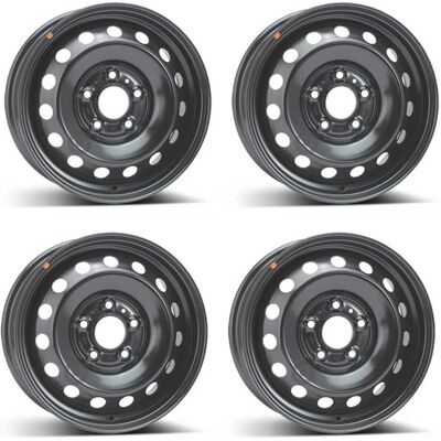 Alcar Acciaio 6505 - 6x15 - Noir - Roue - Publicité Alcar Acciaio 6505 - 6x15 - Noir - Roue - Publicité