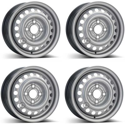 Rueda de acero Alcar Acciaio 3085 4.5x13 4x100 Plateado - Rueda Rueda de acero Alcar Acciaio 3085 4.5x13 4x100 Plateado - Rueda