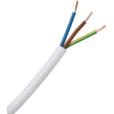 FREI H03VV F375W 10M - Cabo flexível de PVC, 3x0.75mm, 10m, branco - Cabo FREI H03VV F375W 10M - Cabo flexível de PVC, 3x0.75mm, 10m, branco - Cabo