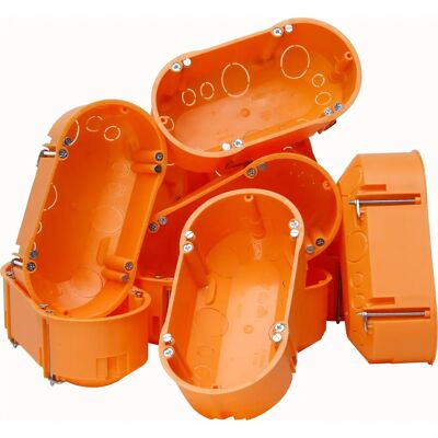Kopp Modelo 352500001 - Caja de pared doble, Naranja - Caja eléctrica Kopp Modelo 352500001 - Caja de pared doble, Naranja - Caja eléctrica