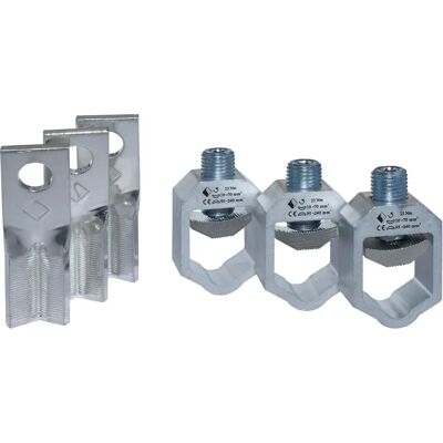 Mersen 1.003.508 V-Klemme Set - 3 Stück, 70-240mm² Mersen 1.003.508 V-Klemme Set - 3 Stück, 70-240mm²