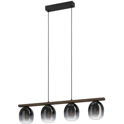 EGLO Filago Hängeleuchte - E27 - 110cm - Schwarz/Braun - Moderner Stil EGLO Filago Hängeleuchte - E27 - 110cm - Schwarz/Braun - Moderner Stil