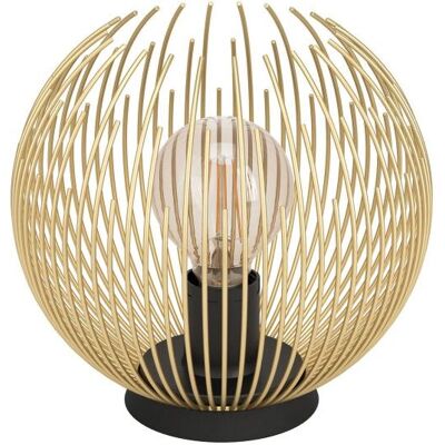 Lampe de table métallique Venezuela EGLO - E27 40W - Or et noir - Décoration moderne - Publicité Lampe de table métallique Venezuela EGLO - E27 40W - Or et noir - Décoration moderne - Publicité