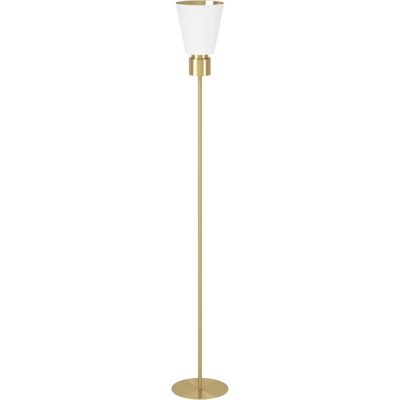 EGLO Aglientina Tekstylna Biała Mosiężna Lampa Podłogowa - Lampa podłogowa EGLO Aglientina Tekstylna Biała Mosiężna Lampa Podłogowa - Lampa podłogowa