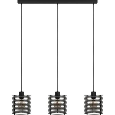 Lampa wisząca czarna EGLO SEGOVIA z drewnem Lampa wisząca czarna EGLO SEGOVIA z drewnem