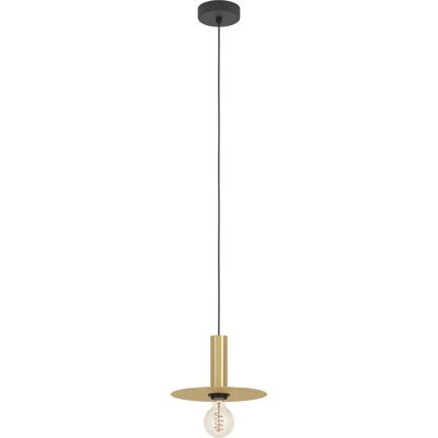 EGLO - Lampa wisząca ESCANDELL - Czarna stal mosiądz E27 40W 110cm EGLO - Lampa wisząca ESCANDELL - Czarna stal mosiądz E27 40W 110cm