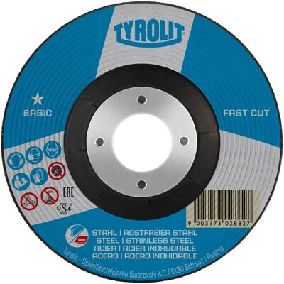 TYROLIT 27C 115x6x22.23 A30P-BFB Rueda de molienda TYROLIT 27C 115x6x22.23 A30P-BFB Rueda de molienda