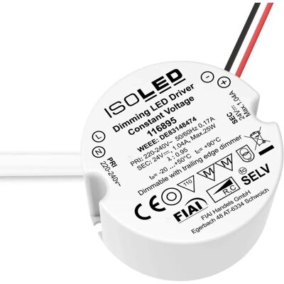 ISOLED LED Trafo 24V/DC PWM - IP65, 0-25W, Weiß ISOLED LED Trafo 24V/DC PWM - IP65, 0-25W, Weiß