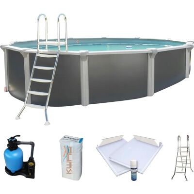 KWAD Supreme Rundpool - Premium Folie, 360x132cm, Grau KWAD Supreme Rundpool - Premium Folie, 360x132cm, Grau