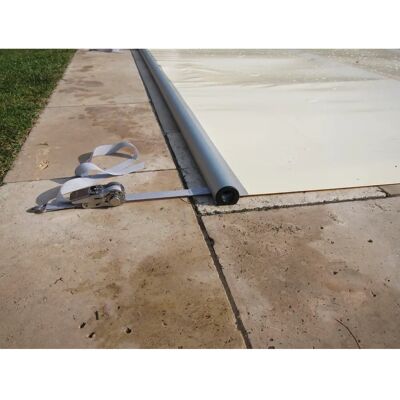 KWAD FLEX Pool-Abdeckplane - 8x4m, Beige, PVC, 100kg Support KWAD FLEX Pool-Abdeckplane - 8x4m, Beige, PVC, 100kg Support