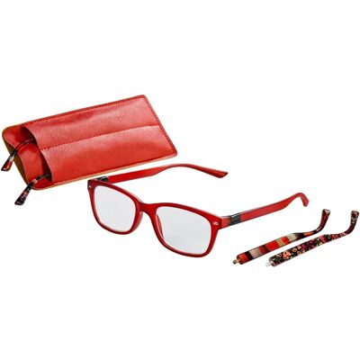 MODERNE HAUSFRAU Lesebrille - Wechselbügel, rot MODERNE HAUSFRAU Lesebrille - Wechselbügel, rot