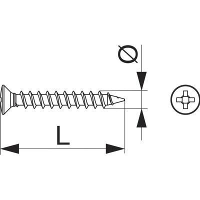 Maco - Türbeschlag Scharnier 4,2x40 - Phillips Maco - Türbeschlag Scharnier 4,2x40 - Phillips