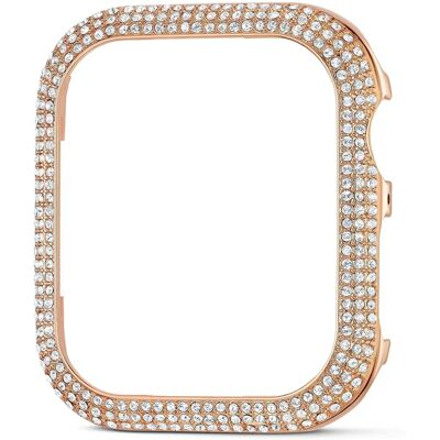 Coque en cristal or rose Swarovski pour Apple Watch - Accessoire Coque en cristal or rose Swarovski pour Apple Watch - Accessoire