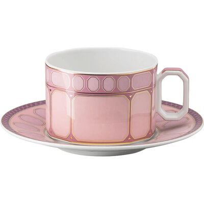 Ensemble de Tasses à Thé Rose Swarovski x Rosenthal - Signum Porcelaine - Publicité Ensemble de Tasses à Thé Rose Swarovski x Rosenthal - Signum Porcelaine - Publicité