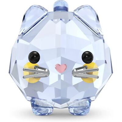 Swarovski Chubby Cats Chat Bleu - Figurine - Publicité Swarovski Chubby Cats Chat Bleu - Figurine - Publicité