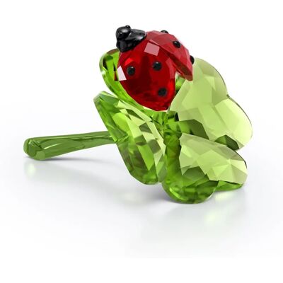 Escultura de mariquita y trébol Swarovski - Figura decorativa - Multicolor Escultura de mariquita y trébol Swarovski - Figura decorativa - Multicolor