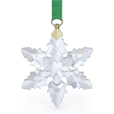 Ornement Flocon de Neige Swarovski 2024 - Cristal Vert/Blanc Ornement Flocon de Neige Swarovski 2024 - Cristal Vert/Blanc
